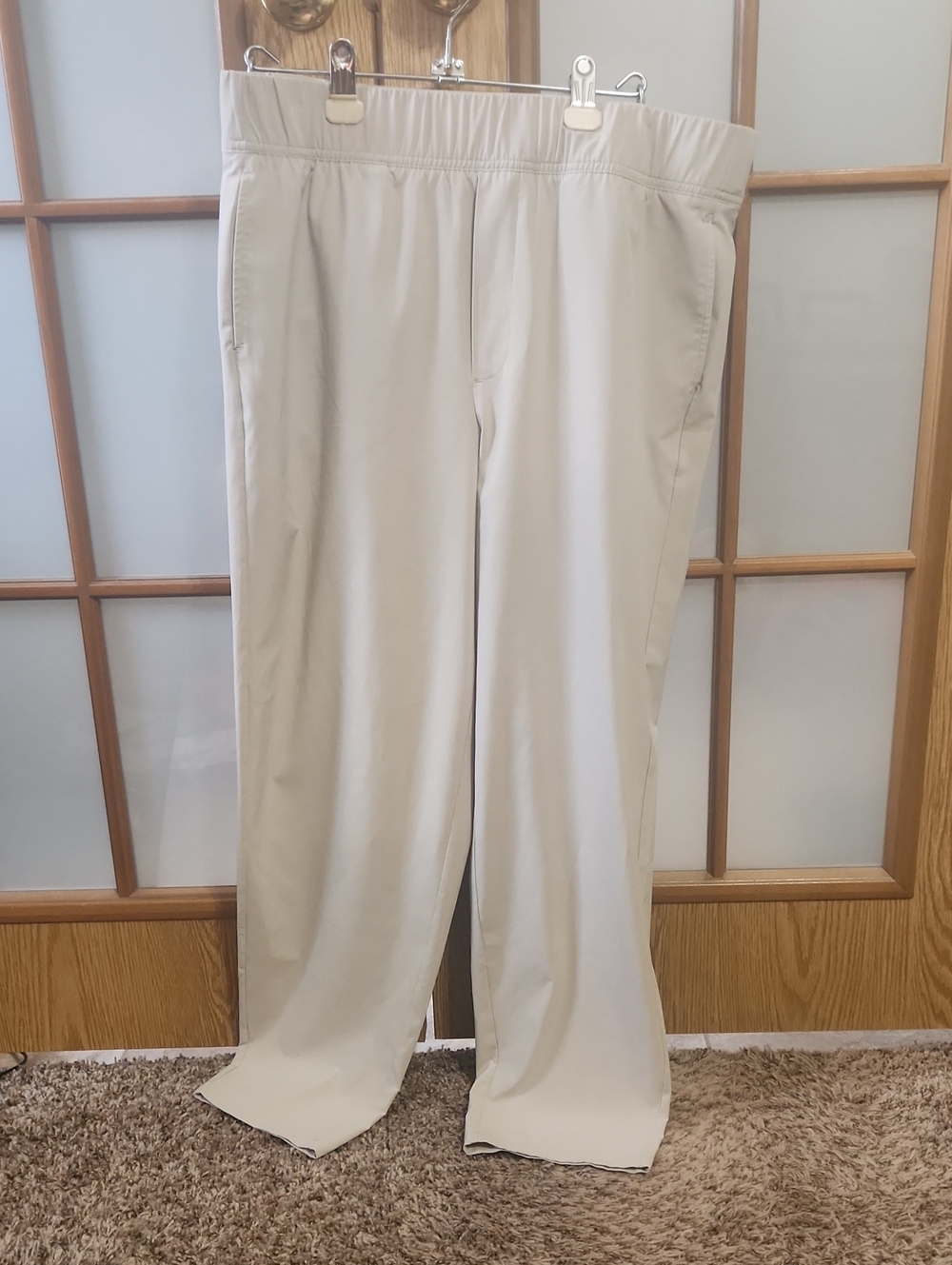 Eddie Bauer Womens Beige Pull On Athletic Pants Size Large